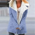 thumbnail image 2 of Spring Savings Clearance Lindreshi Winter Coats for Women 2023 Trendy Women Plus Size Winter Warm Composite Plush Button Lapels Jacket Outwear Coat, 2 of 5