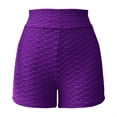 thumbnail image 6 of Audhol Yoga Shorts for Women Women Athletic Active Yoga Short Shorts Booty Shorts Mini Hot Pants Sport Leggings Activewear Workout Sweat Running Shorts with Pockets Women Workout Shorts Purple S, 6 of 6
