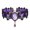 Purple, variant on Women Choker Gothic Vintage Braided Aesthetic with Faux Gemstone Dress Up Gift Ladies Punk Lace Stitching Clavicle Necklace Trendy Jewelry