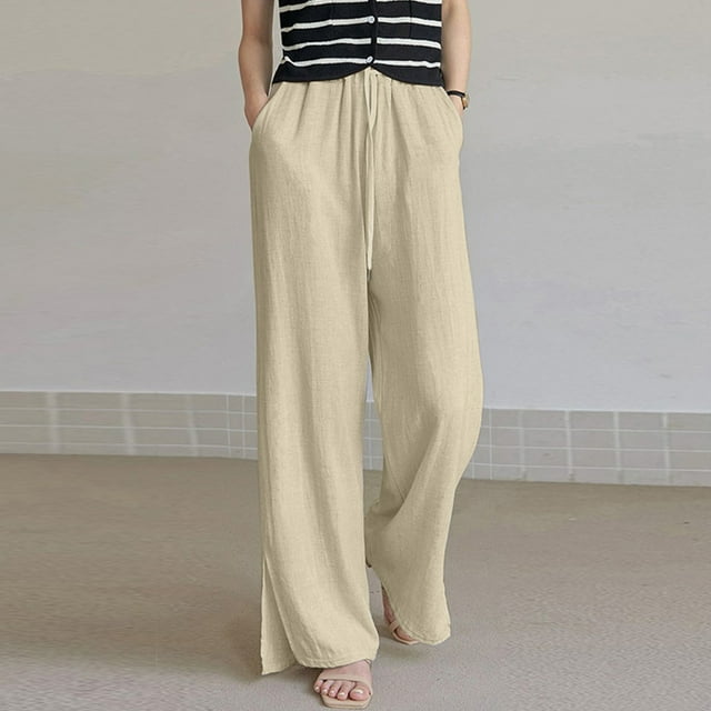 ICHUANYI Liquidación Pantalones cómodos recortados para tiempo libre para mujer, pantalones deportivos de color sólido, pantalones de yoga ICHUANYI WER202308255684