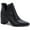 Black Leather, variant on Aqua College Womens Trey  Leather Notched Booties