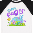 thumbnail image 4 of Inktastic Happy Easter Blue Bunny and Eggs in Grass Boys or Girls Toddler T-Shirt, 4 of 5