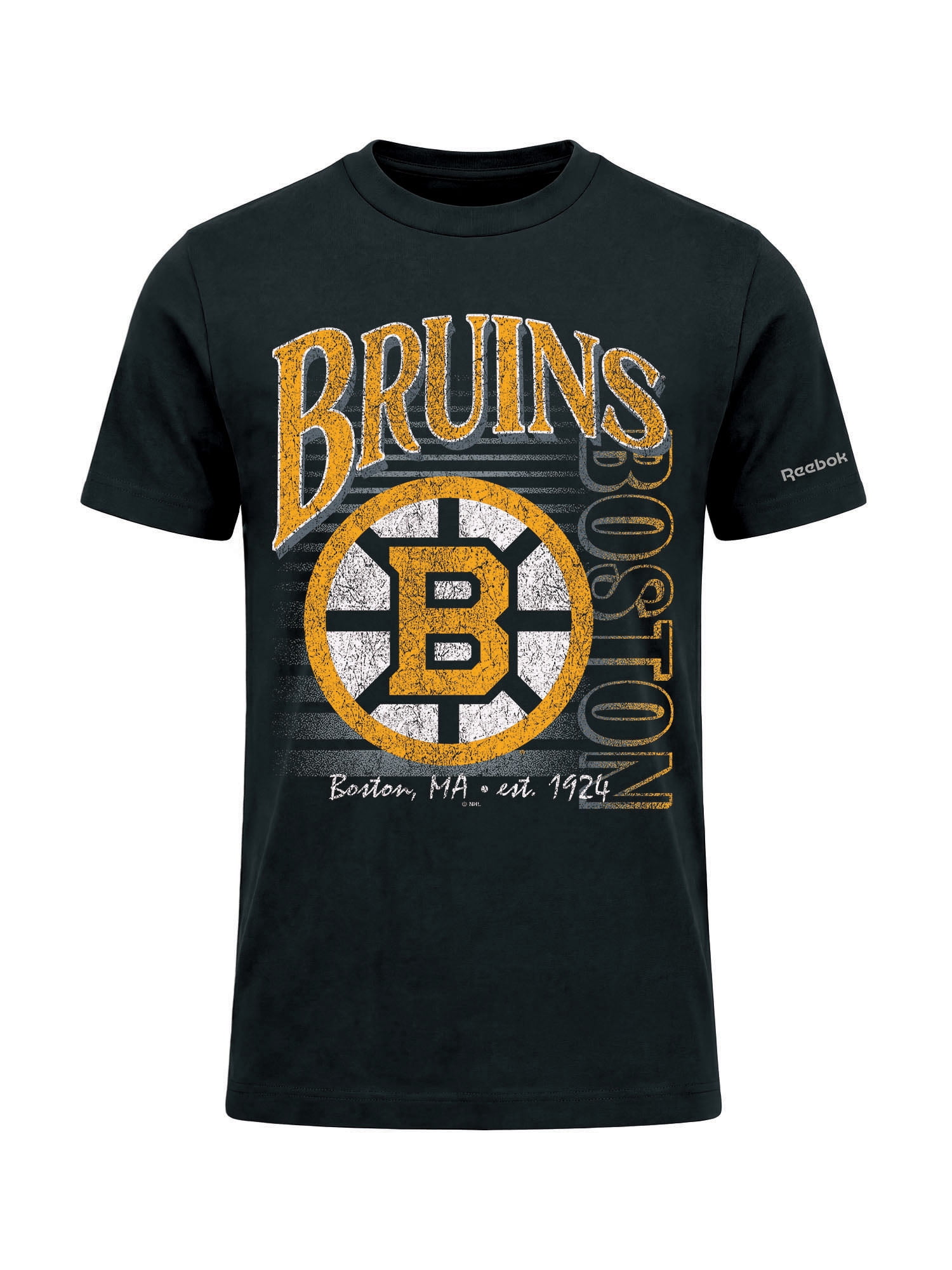 Boston Bruins Reebok Mens Crew Neck Short Sleeve T-Shirt