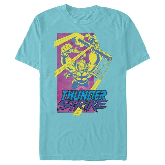 Men's Marvel Retro Thunderstrike  Graphic Tee Tahiti Blue 2X Large