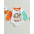 thumbnail image 2 of Wassery My 1st Halloween Clothes Costume Infant Baby Girl Boy Fall Halloween Sweatshirt Long Sleeve Round Neck Letter Print One-Piece Bodysuit 0-18 Months, 2 of 9