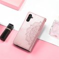 thumbnail image 6 of SaniMore for Samsung Galaxy A13 5G 6.5" 2021 Wallet Case with Embossed Mandala PU Leather Flip Protection Wrist Strap Credit Card Holder Pocket Kickstand Shockproof Case for Galaxy A13 5G, Rosegold, 6 of 9