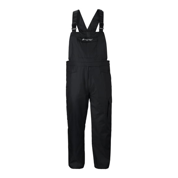 Frogg Toggs Men's StormWatch Bib, Waterproof Pants with Chest Portion & Suspenders, Black, Small