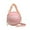 Pink, variant on Basketball Purse for Women Novelty Crossbody Purses Small Cute Tote Bag PU Leather Round Handbags Fashion Shoulder Bag with Chain Shoulder Atrap Beige