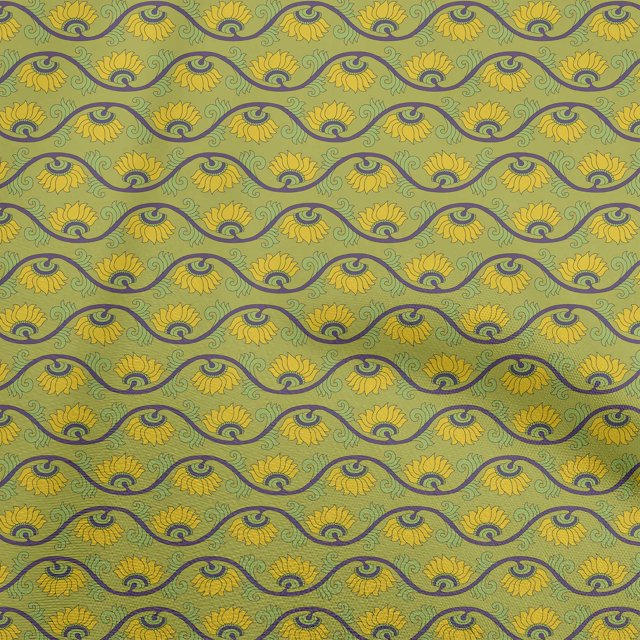 oneOone Silk Tabby Olive Green Fabric Floral Craft Projects Decor Fabric Printed By The Yard 42 Inch Wide