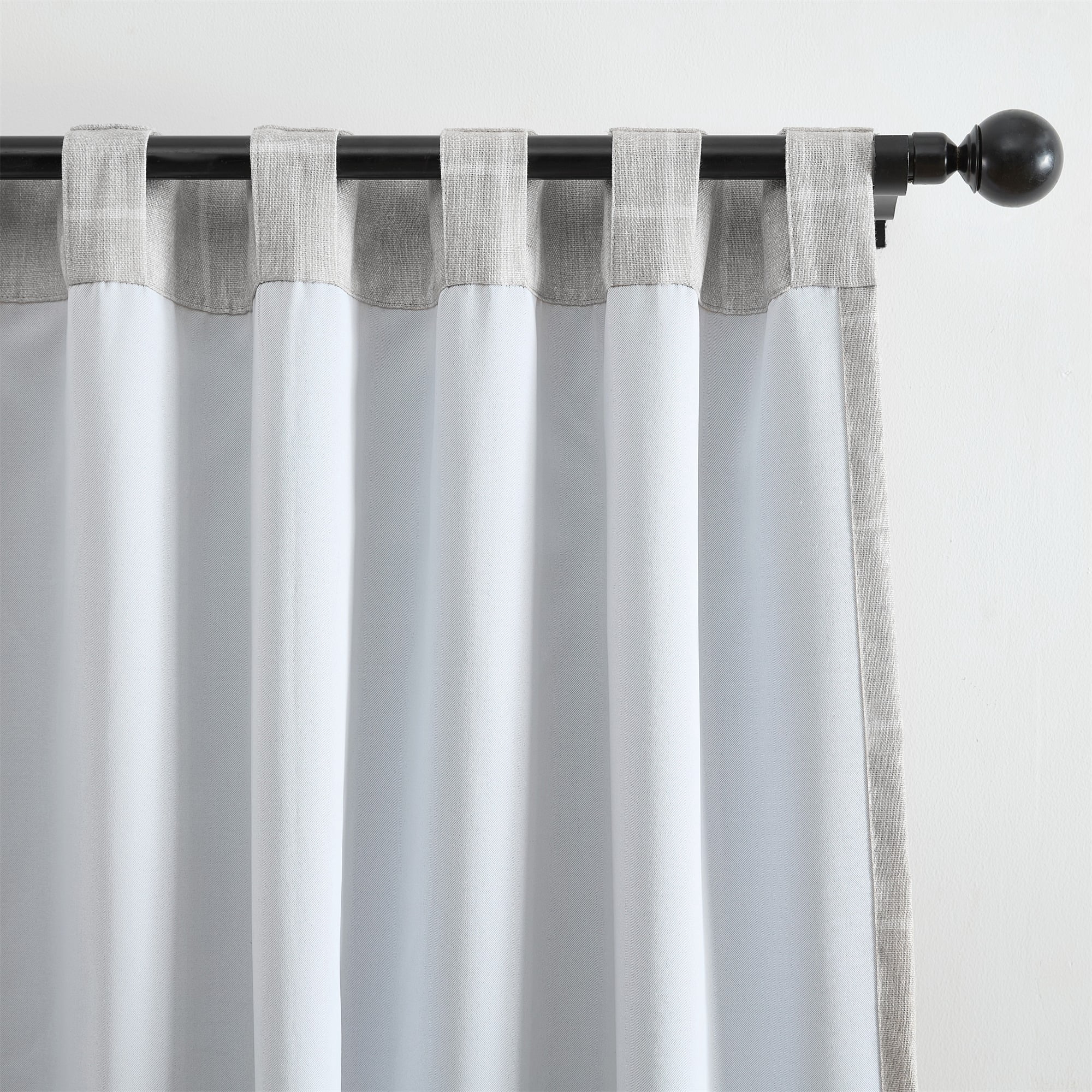 Elrene Home Fashions Sawyer Windowpane Plaid Blackout Window Curtain, Gray, 52" x 95"
