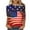 A08_Red, variant on Yghzkop 3/4 Length Sleeve Womens Tops for Women 4th of July Independence Day Patriotic Shirt Summer Casual Round Neck T-Shirts Loose Fit Quick-Dry Trendy Tees Blouse