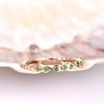thumbnail image 2 of HeartsAndYou 1ct Natural Green Peridot Half Eternity Wedding Band Ring 14k SOLID Yellow Gold, 2 of 9
