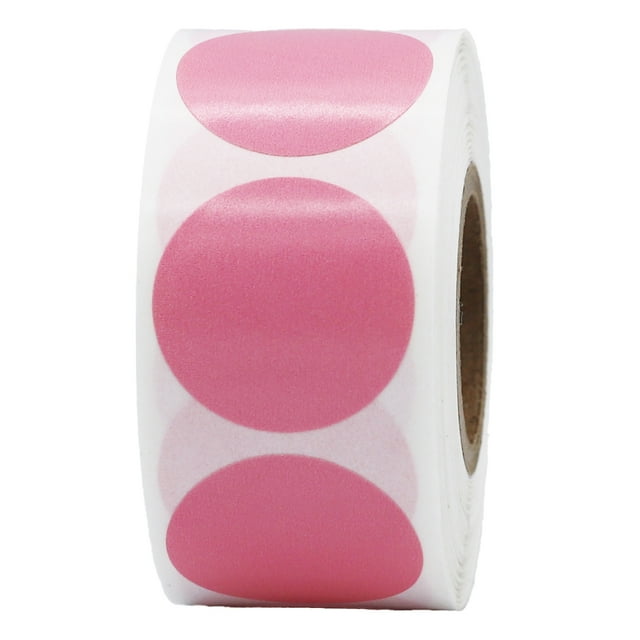 Autocollants Ronds Roses 1 Pouces Pouce Rond Lot de 500