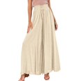 thumbnail image 1 of Pantalones Casuales para Mujer, con Cintura Elástica y Pierna , con Bolsillos. Albaricoque XL, 1 of 9