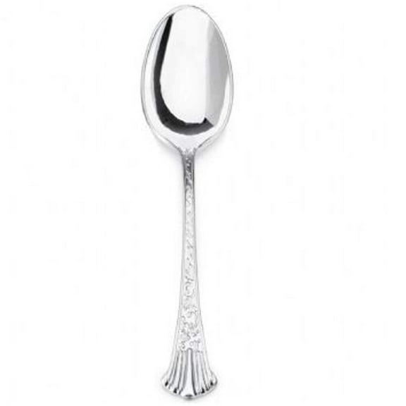 Simcha Silver Plastic Soup Spoons 20Ct