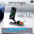 thumbnail image 2 of 25W Wireless Charging Compatible For IPhone 17-12 Pro Max, 3-in-1 Magnetic Foldable Compatible With Apple Watch & AirPods Pro Black, 2 of 9