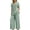Light Green, variant on Botanical Embroidered Linen Set for Women, V-Neck Short Sleeve Tunic Top with Wide Leg Palazzo Pants - Boho Summer Vacation Co-ord Outfit White XXL