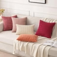 thumbnail image 4 of Wehilion Pack of 2 Corduroy Decorative Throw Pillow Covers Soft Boho Striped Pillow Covers Modern Farmhouse Christmas Home Decor for Sofa Living Room Couch Bed, 4 of 6