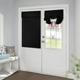 thumbnail image 3 of Hengbo Blackout Curtains Privacy French Door Curtains  No-Punch Insulated Curtains for Bedrooms Patios Tie Sun Shades 26 x 40inch 1Pcs Black, 3 of 9