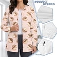 thumbnail image 6 of Binienty Cute Hedgehog Women's Stretch Fabric Scrub Jackets Breathable Crew Neck Medical Uniforms & Scrubs for Women Lightweight, for Dental Clinic Medical Assistants Vet Workers Custom Scrubs, 6 of 7