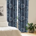 thumbnail image 2 of Ambesonne Astrology Curtains, Sun Moon Sleeping Print, Pair of 28"x84", Dark Sky Blue White, 2 of 5