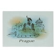 thumbnail image 1 of Prague Cutting Board, Hand Drawn Architecture Landmarks of European City Rugged Lines, Decorative Tempered Glass Cutting and Serving Board, in 3 Sizes, by Ambesonne, 1 of 2