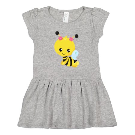 

Inktastic Cute Bee Little Bee Honey Bee Flowers Gift Toddler Girl Dress