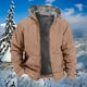EGNMCR Jackets for Men Veste à Capuche en Molleton Chaud à Manches Longues pour Homme en Hiver – image 5 sur 5