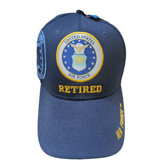 US Air Force Retired Emblem Shadow Baseball Hat Cap