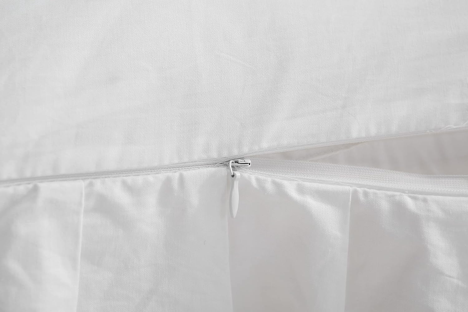 White Body Pillowcase with Ruffles Cotton Pillow Sham Cover 21"X54" 1pc