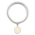 thumbnail image 1 of Yellow Flower Rose Pattern Sliver Bracelet Pendant Jewelry Chain Adjustable Bangle, 1 of 3