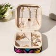 thumbnail image 6 of Cat Square Travel Jewelry Box Earring Necklace Bracelet Holder Organizer Stand Display Case Decorative Storage Box, 6 of 6