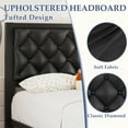 thumbnail image 5 of Lifezone Twin Bed Frame with Upholstered Headboard, Metal Support, No Box Spring Needed,Black, 5 of 7