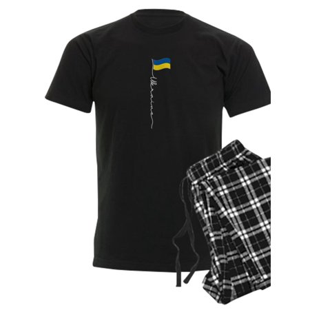 

CafePress - Ukraine Signature Flag Pole Patriotic Ukra Pajamas - Men s Dark Pajamas