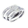 thumbnail image 5 of Engagement Ring With Matching Wedding Bands Set 10K White Gold 3pc 1/4cttw (I/j Color 0.25cttw), 5 of 5