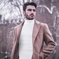 thumbnail image 4 of NY Threads Men's Ribbed Turtleneck Slim Fit Pullover Casual Long Sleeves Basic Top, Large, White, 4 of 7