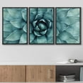 thumbnail image 3 of wall26 - 3 Piece Framed Canvas Wall Art - Sharp Pointed Agave Plant Leaves - Modern Home Art Stretched and Framed Ready to Hang - 16"x24"x3 Black, 3 of 5