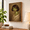 Funny Bathroom Frog-Framed-10"L x 8"W, variant on Floating Framed Whimsical Frog Canvas Wall Art Funny Bathroom Decor Eclecticl Printer Vintabstract Picture Artwork For Bedroom Ho