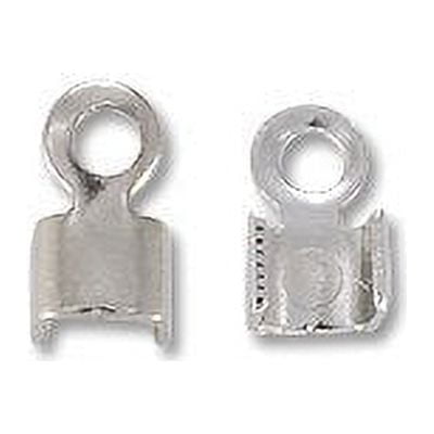 JewelrySupply Connector - Fold Over 3x5mm Silver Color (10-Pcs)