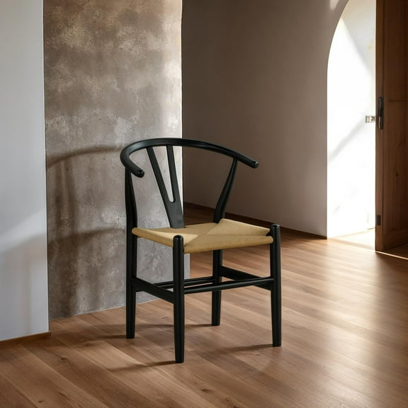 Furniture of America Bodine Mid-Century Modern Wood Dining Chairs, Walnut (Set of 2)