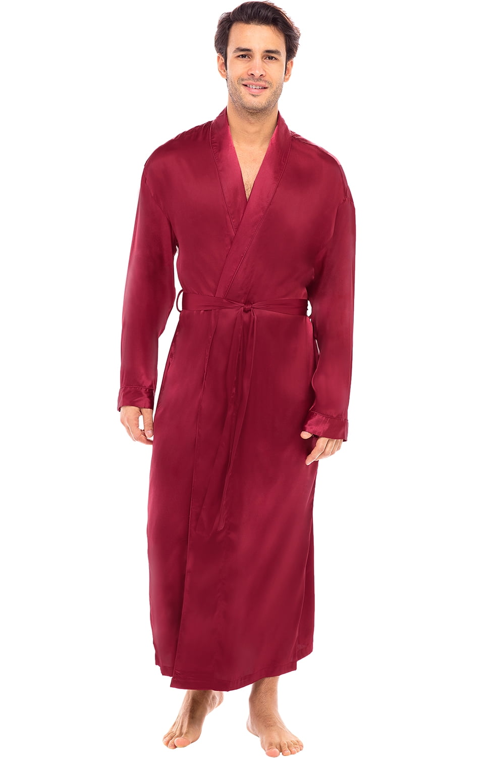 red satin robe mens