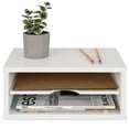 thumbnail image 6 of Ballucci File Organizer, 2-Tier Document Paper Sorter, Stackable Wood Desk Organizer Mail Holder, Monitor Stand with Storage Shelves, White, 6 of 7