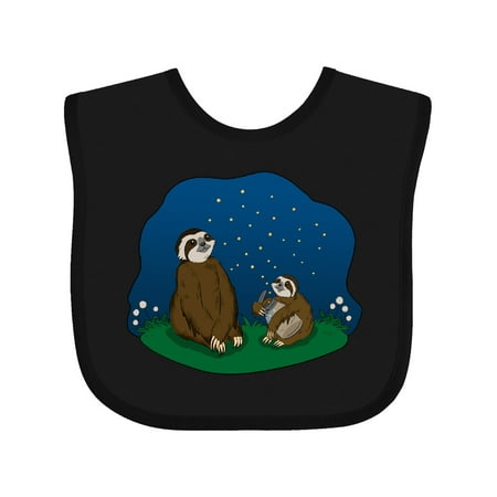 

Inktastic Summer Sloths with Fireflies Gift Baby Boy or Baby Girl Bib