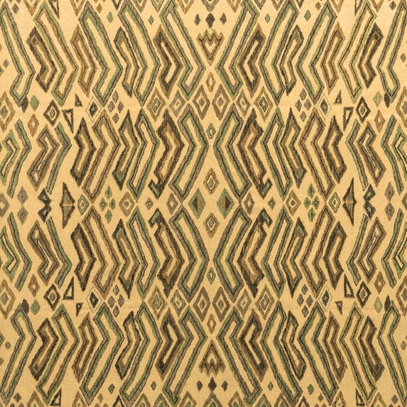 Ahgly Company Indoor Square Abstract Brown Modern Area Rugs, 8' Square