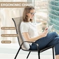 thumbnail image 5 of Arlopu Patio Dining Set 5 Pieces, Outdoor Furniture w/ Metal Table and 4 Stackable Textilene Chairs, All Weather, 330LBS, 5 of 13