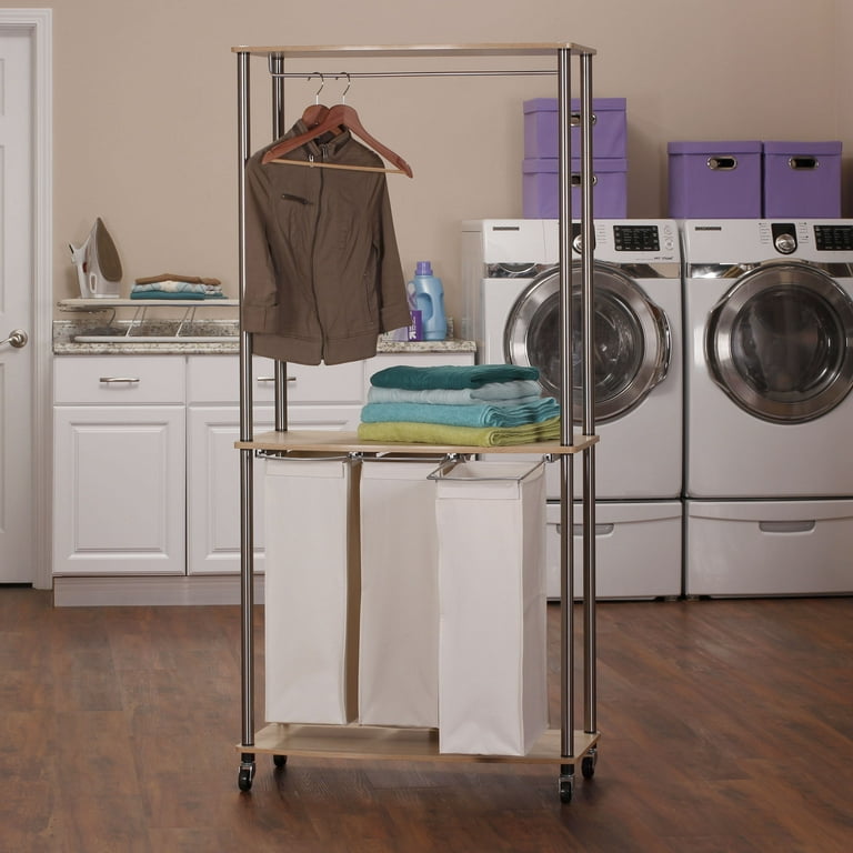 Household Essentials Washable Metal Laundry Sorter with Hanging