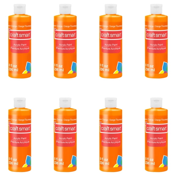 Craft Smart 8oz. Neon Acrylic Paint, 8 Pack