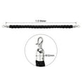 thumbnail image 2 of Uxcell Stanchion Rope 1.5m/5Ft Twisted Barrier Rope with Snap Hooks for Queue Crowd Control, Black Silver, 2 of 7