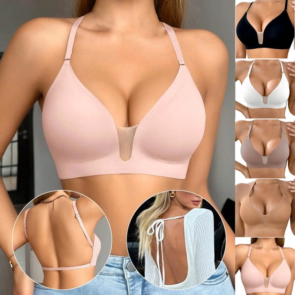 Byworldtasic Women's Seamless Bra Wire-Free Invisible No Trace No Marks Ultra-Soft Comfort Everyday Bralettes