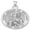 White, variant on Saint Brigid of Ireland Religious Medal - - 2/3 Inch Size of Dime, Solid 14K Yellow Gold